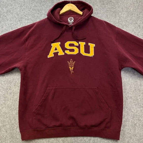 Campus Drive Arizona State University Hoodie Mens XXL Maroon Sun Devils Logo - Picture 2 of 9